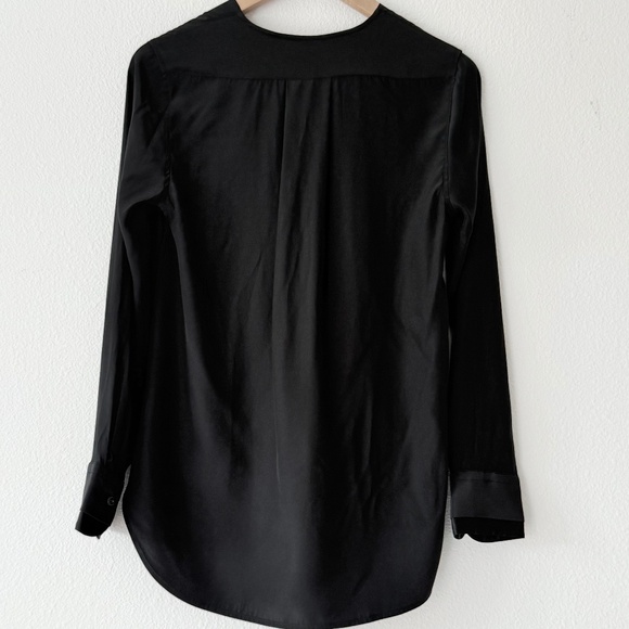 RAG & BONE BLACK SILK BLOUSE - Picture 2 of 9
